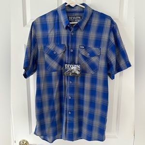 Dixxon Men’s Bamboo Short-sleeve Button Up Ocean Blvd Size Medium